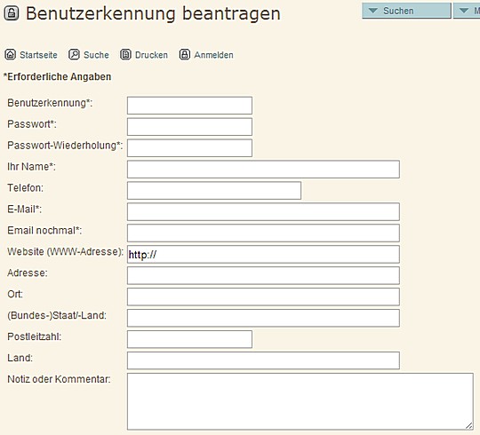 Anmeldung
