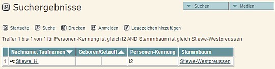 Starseite Suche